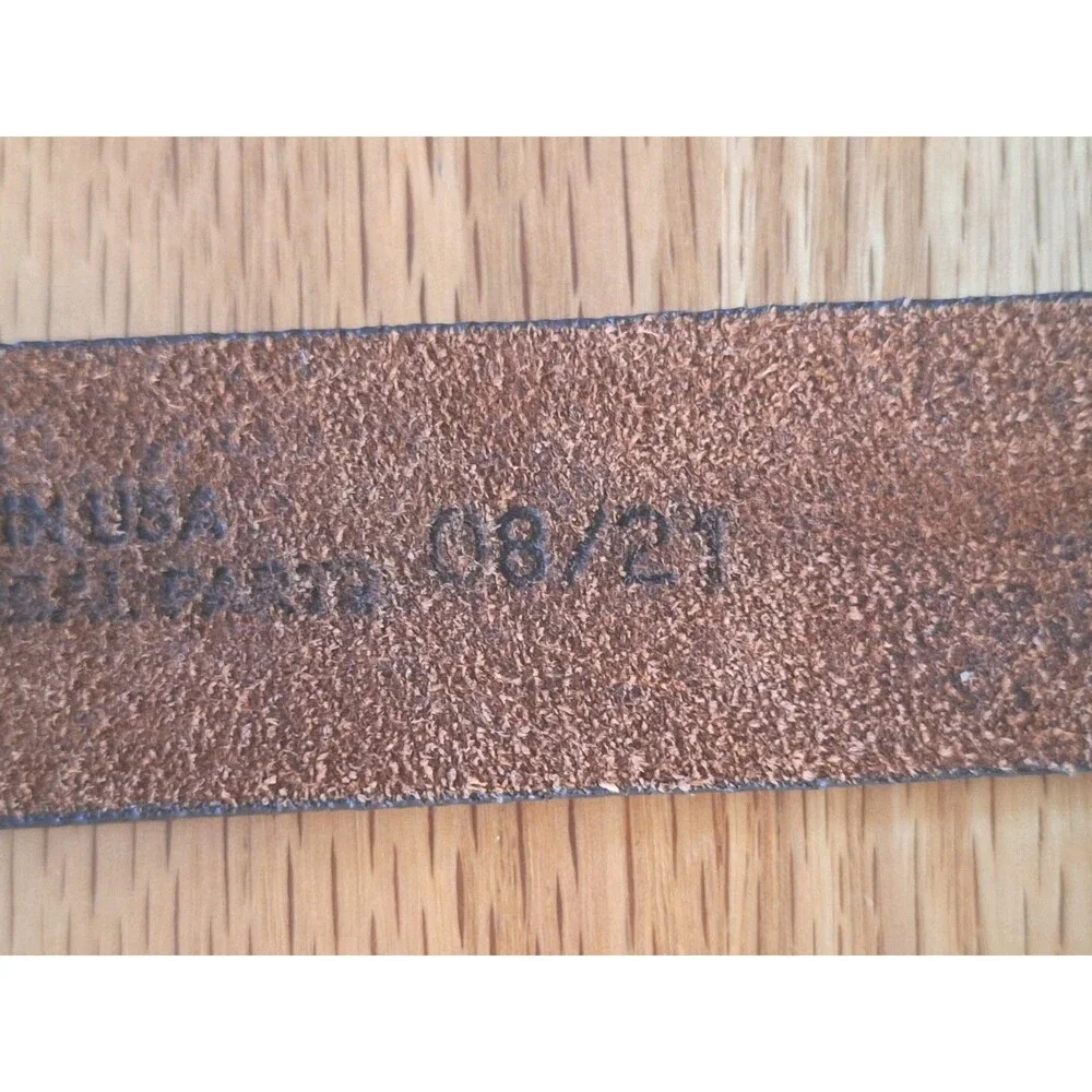 NWT Tony Lama LITTLE TEXAS Handtooled Western Leather Belt W Buckle Child 4/6 yr